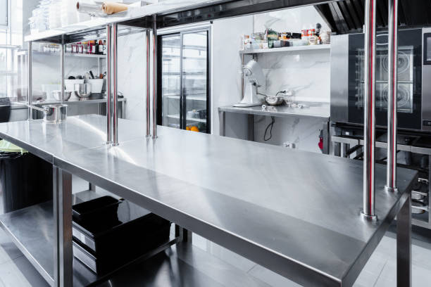 Kitchen appliances in professional kitchen in a restaurant, nobody