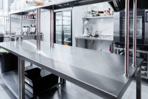 Kitchen appliances in professional kitchen in a restaurant, nobody